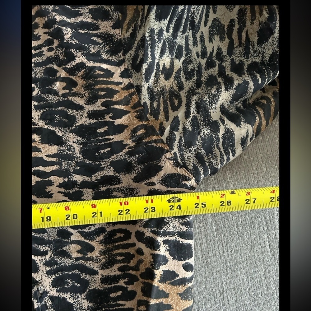 Vintage Leopard Print Oversized Silk Y2K 90’s Grunge Goth Bomber Jacket Size M - Picture 6 of 11